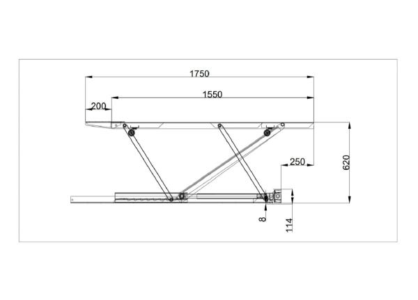 Mobile Hebebühne Scherenhebebühne Reifendienst mechanisch JH6 blau JH-TWIN-062-DRILL-5015-V01